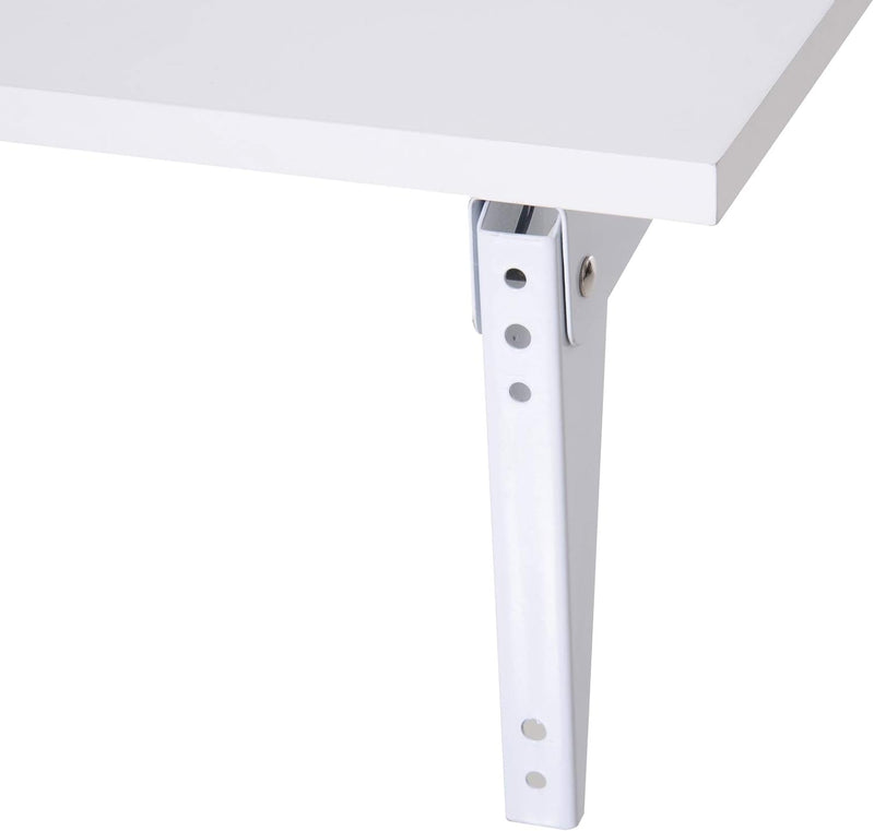 HOMCOM Wandklapptisch Wandtisch Klapptisch Esstisch Schreibtisch, MDF, Weiss, 60x40cm, Weiss