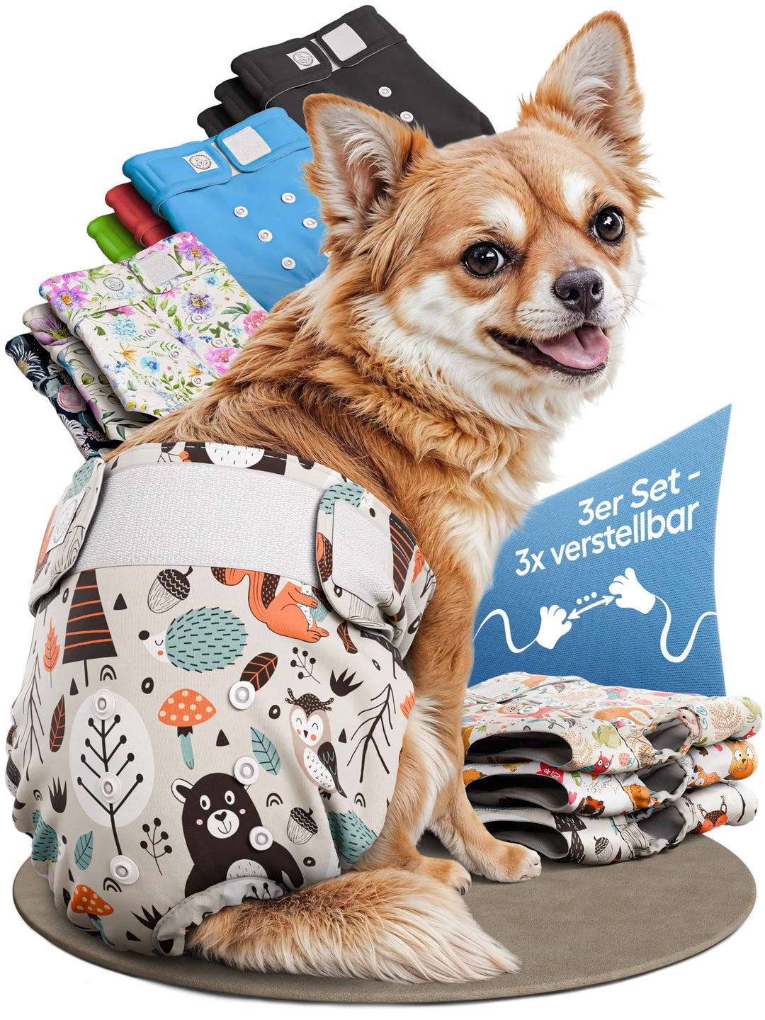 HUND IST KÖNIG Hundewindeln für Hündinnen (3 Stück) - Hochabsorbierende Läufigkeitshose für Hündinne