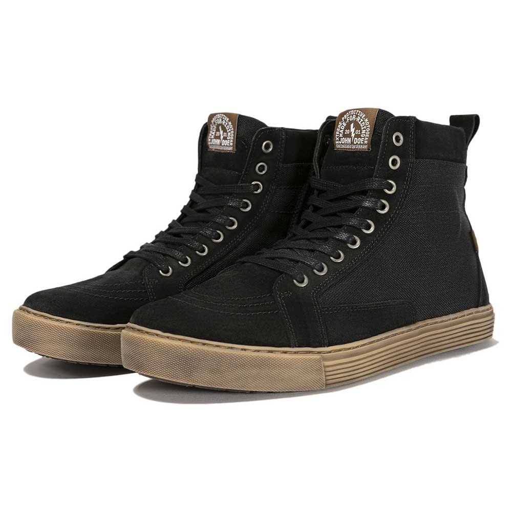 John Doe Neo Sneaker Damen Motorradschuhe - Wasserdicht - Leder - Schwarz 38 EU Schwarz Braun, 38 EU
