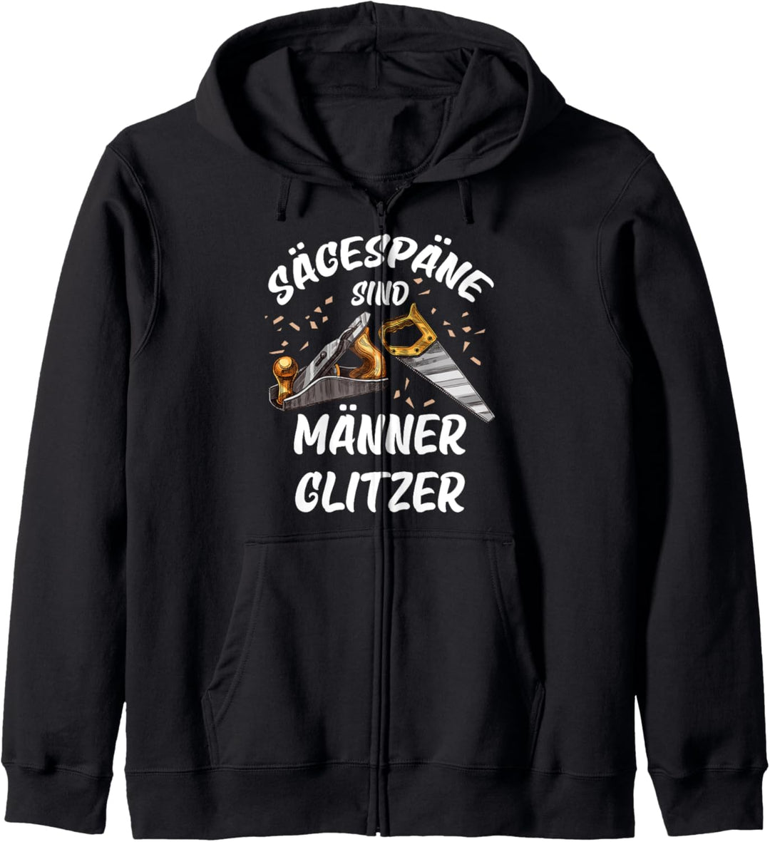 Sägespäne sind Männer glitzer Kapuzenjacke