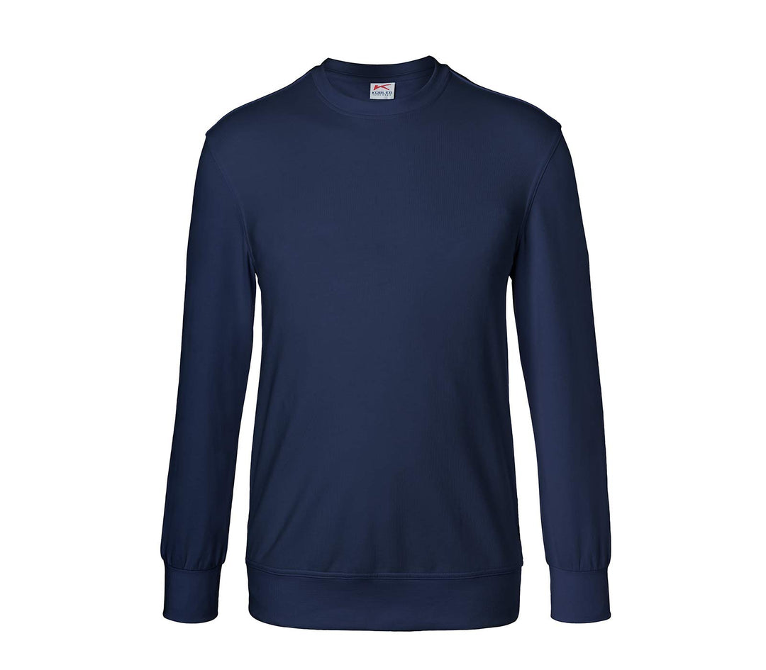 KÜBLER Workwear KÜBLER Arbeitspullover blau, Grösse XL, Unisex-Arbeitspullover aus Mischgewebe, elas