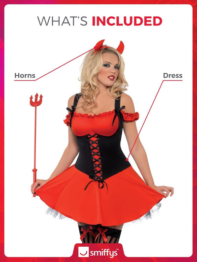 Fever Wicked Devil Costume (S) Grösse: 36-38, Grösse: 36-38