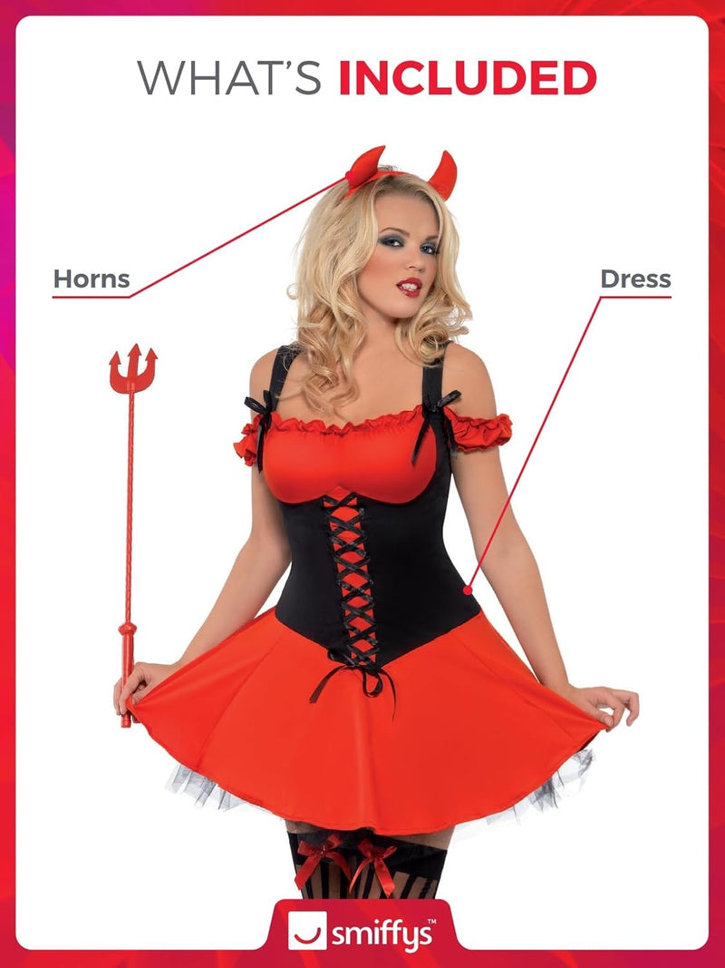 Fever Wicked Devil Costume (S) Grösse: 36-38, Grösse: 36-38