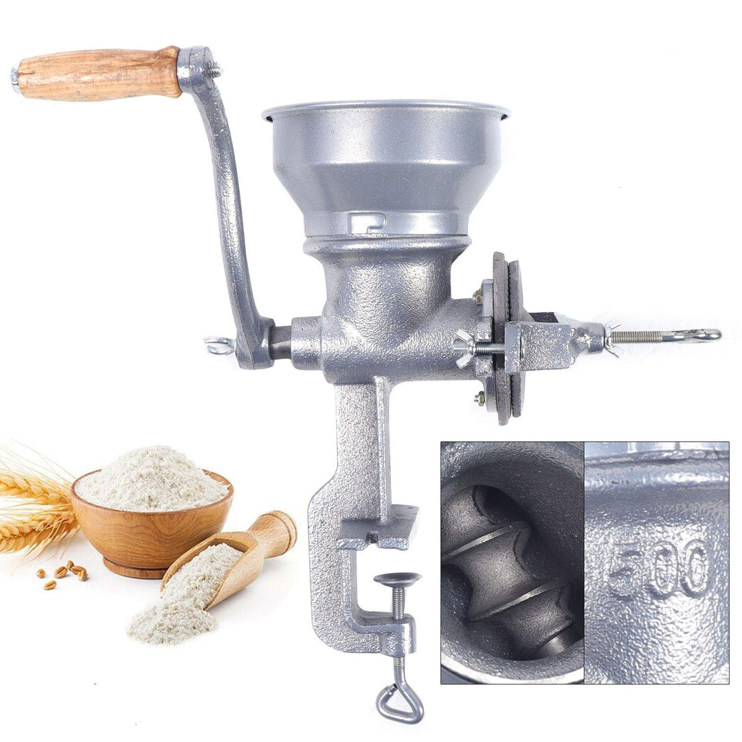 Manuelle Getreidemühle Kaffeemühle mit Trichter Getreidequetsche für Nuss, Kaffee, Getreide, Samen,