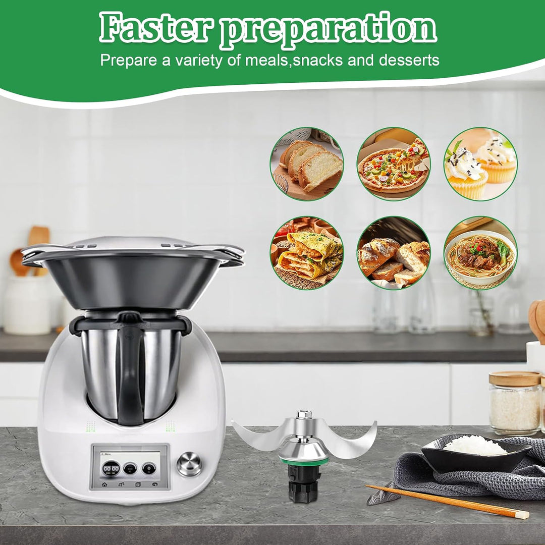 Messer für Vorwerk Thermomix TM6 / TM5 Edelstahl Teigmischmesser, Ersatzteile für Thermomix Teigmess