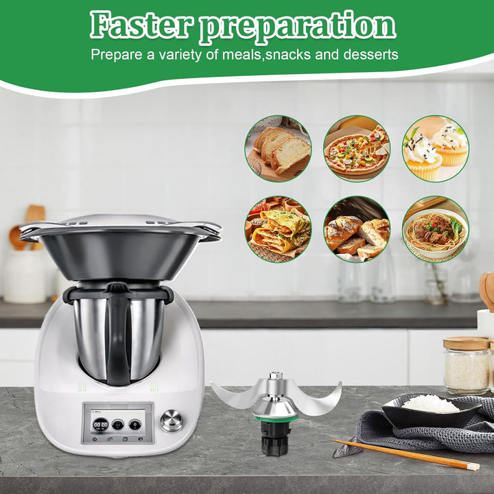 Messer für Vorwerk Thermomix TM6 / TM5 Edelstahl Teigmischmesser, Ersatzteile für Thermomix Teigmess