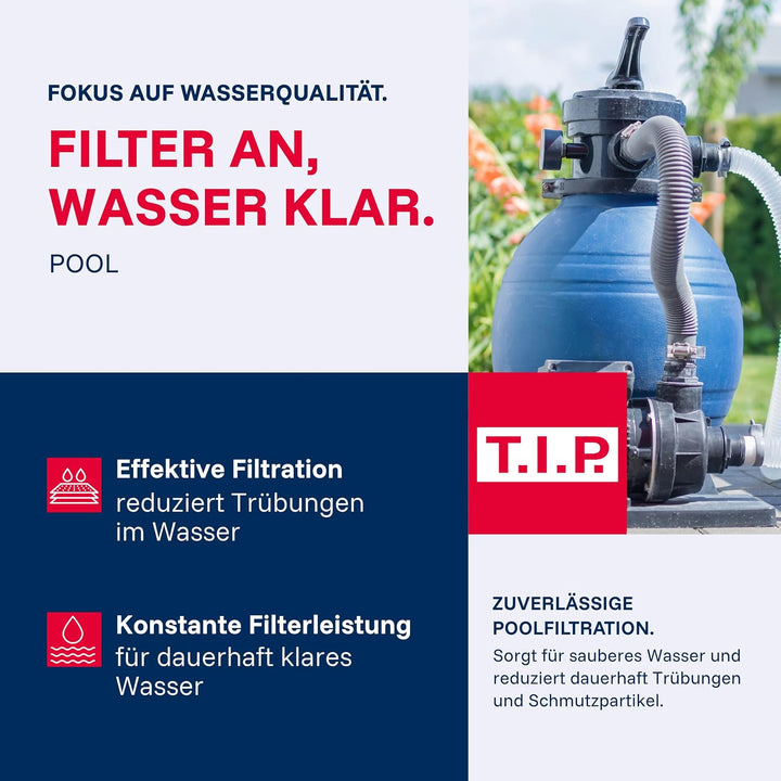 T.I.P. 30308 Schwimmbad Filter Set Sandfilteranlage SPF 250 F, bis 6.000