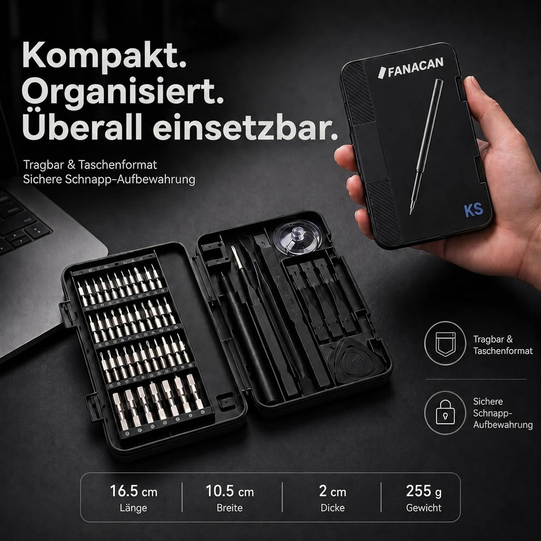 FANACAN Set de tournevis de précision, kit d'outils magnétiques mini, kit de réparation pour iPhone,