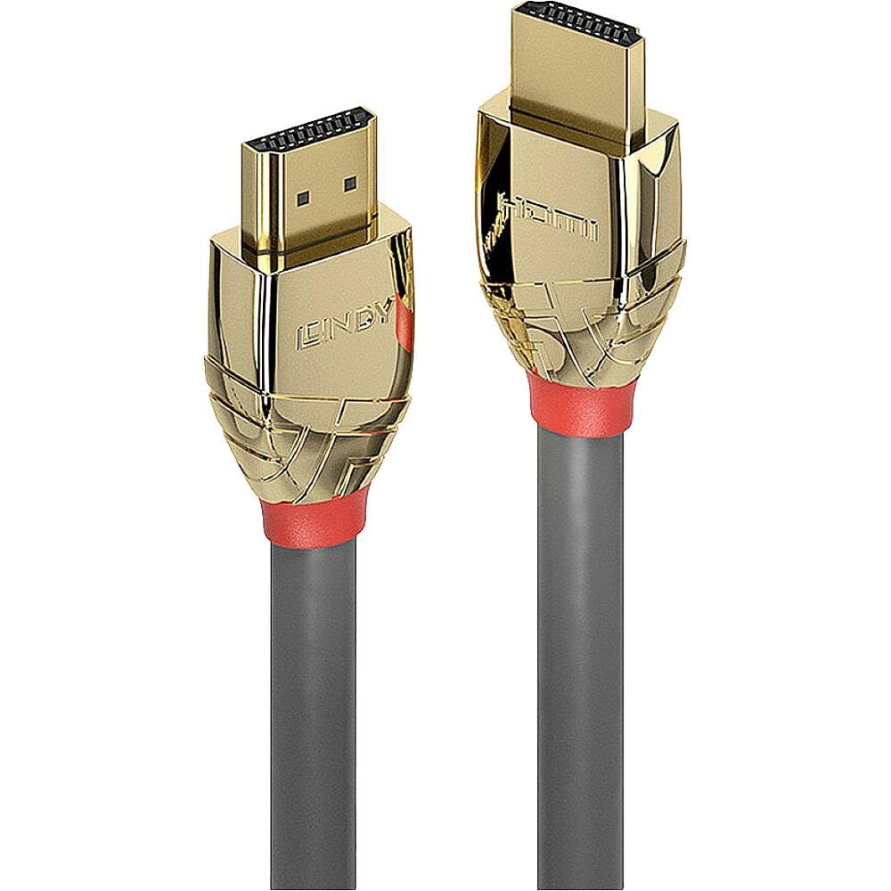LINDY 37602 - HDMI-Kabel 2.1 Gold Line High Speed 2 Meter mit Ethernet, 10k@120Hz HDMI 2.1 3D 1080p