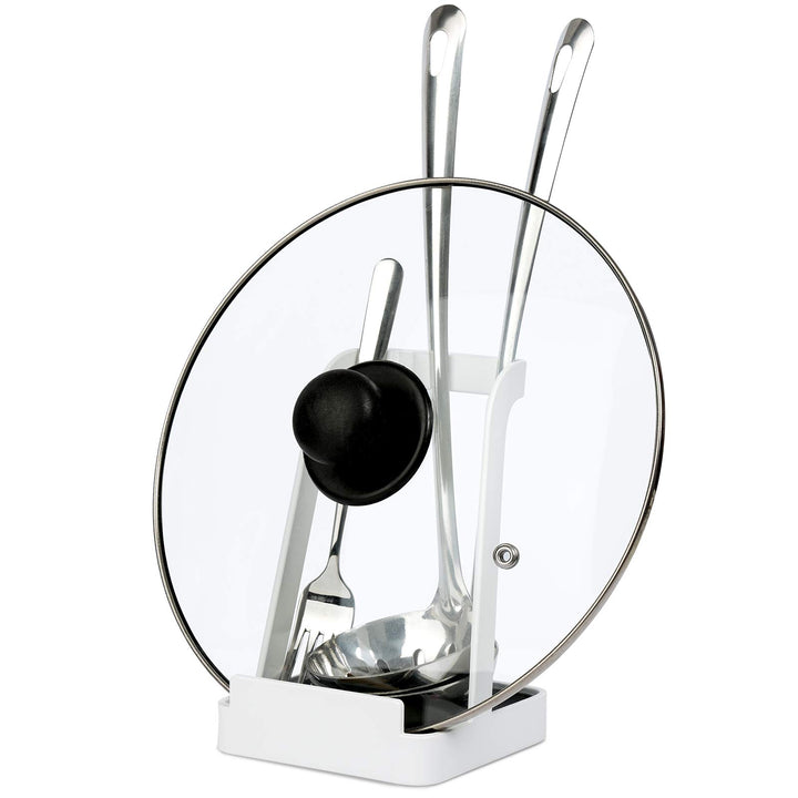 NiHome Vielseitiger Topfdeckel-Halter, Deckelhalter Küche, Buch, Schneidebrett, Löffelablage, Küchen