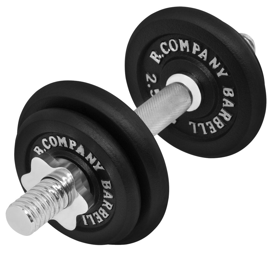 Guss Kurzhantel-Set 10Kg (1 x Kurzhantelstange 35cm, 2x1,25 und 2x2,5Kg Hantelscheiben) Hantelset Ha