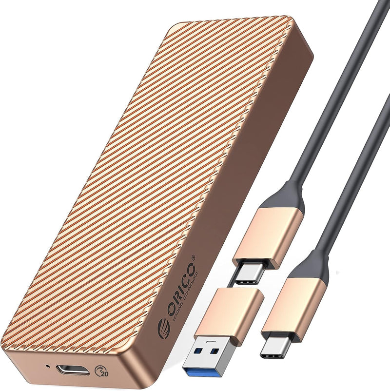 ORICO 20Gbps USB C to M.2 NVMe SSD Aluminium M2 Gehäuse, USB 3.2 Gen2x2 NVMe PCIe M-Key Aluminium M2