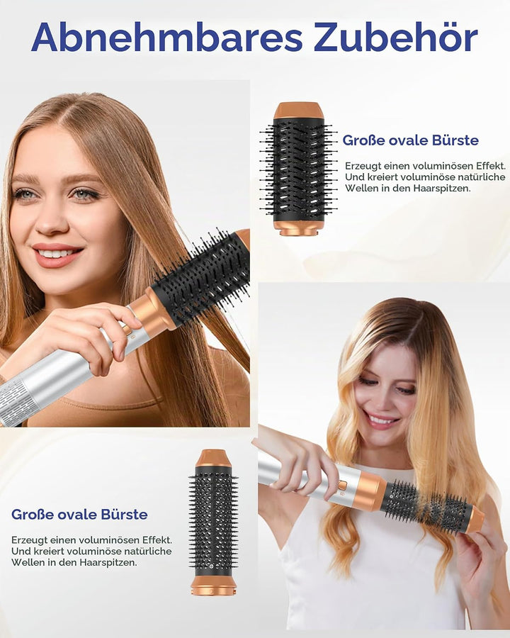 MogaWave Pro Hair styler 6 in 1 Air styler 1000W Multi Haarstyler mit Haartrockner Rundbürstenföhn W