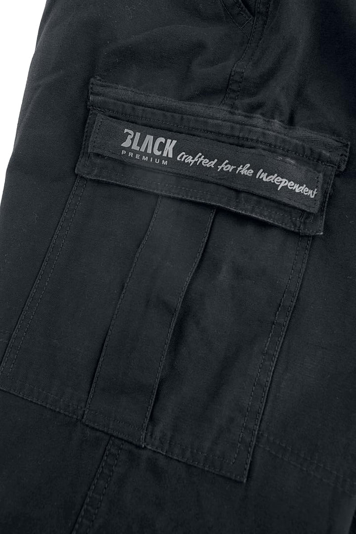 Black Premium by EMP Damen Schwarze Cargoshose mit seitliche Einschubtaschen und Gesässtaschen 27W /
