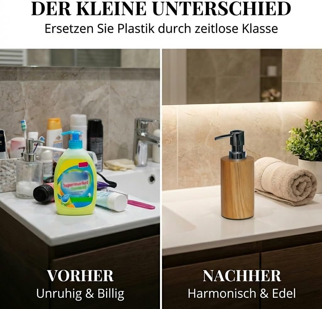Schöner Holz SEIFENSPENDER Bad Badezimmer Seife09