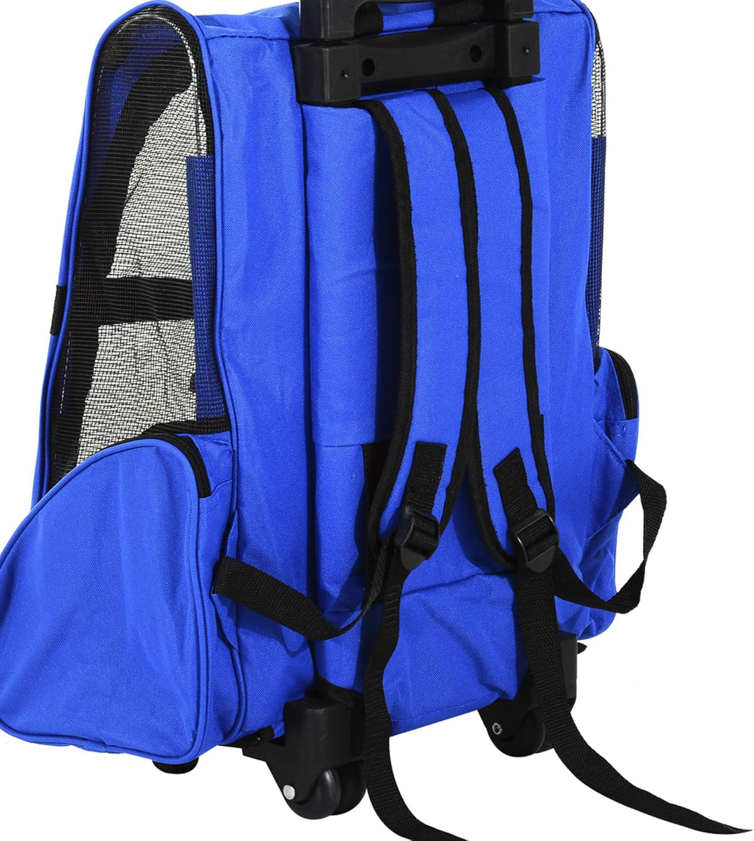 PawHut Hundetrolley Transporttasche Trolley Tragetasche Rucksack Hunde Hunde Trolley blau Blau+Schwa