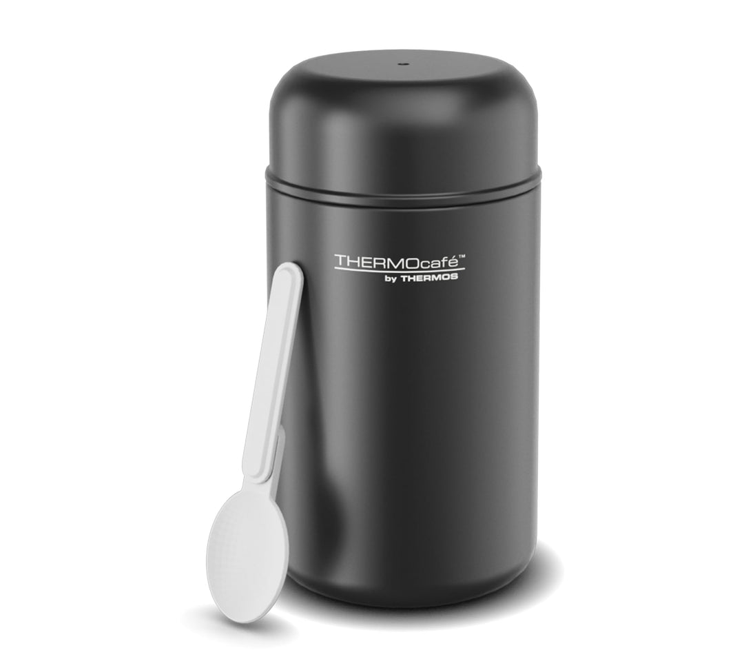THERMOcafé by THERMOS TC DAILY FOOD JAR black mat 0,40l, 6h heiss & 12h kalt, mit Löffel, Thermobehä