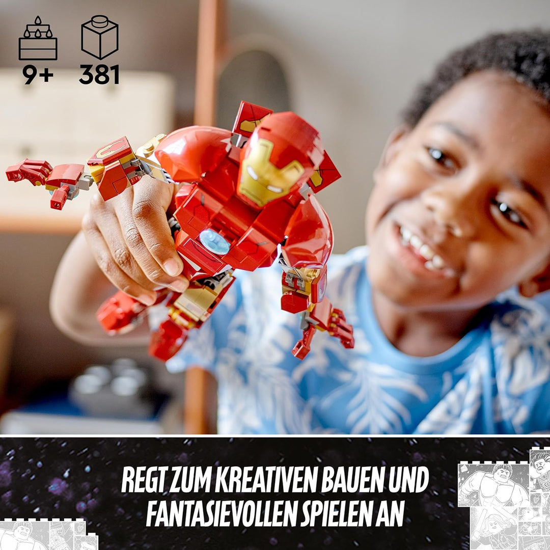 LEGO 76206 Marvel Iron Man Figur, Spielzeug- und Deko-Modell zum Sammeln und Bauen für Kinder ab 9 J