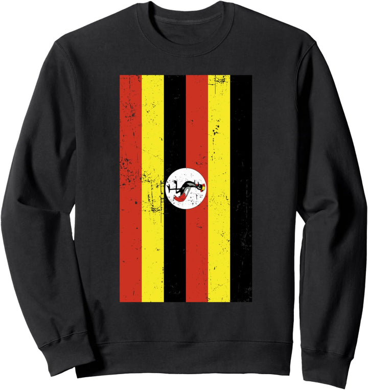 Uganda East Africa Kampala Distressed Flag Sweatshirt