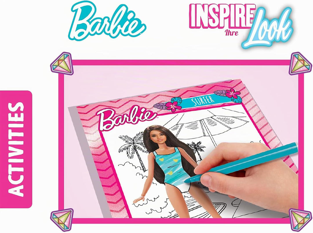 Lisciani - BARBIE - Skizzenbuch Inspiriert Deinen Look - BARBIE Modelle zum Anziehen - Kreatives Spi