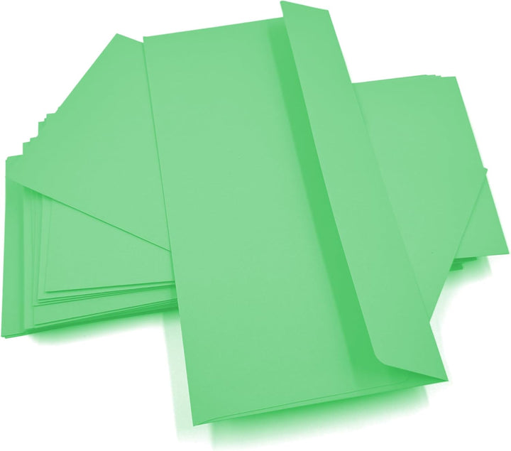 250 Umschläge, Hellgrün, Mintgrün, DIN lang = 220 x 110 mm, Abziehstreifen, Caribic von IGEPA