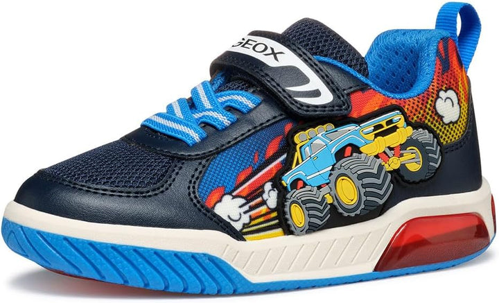 Geox Jungen J Inek Boy E Sneakers 33 EU Navy Lt Blue, 33 EU Navy Lt Blue