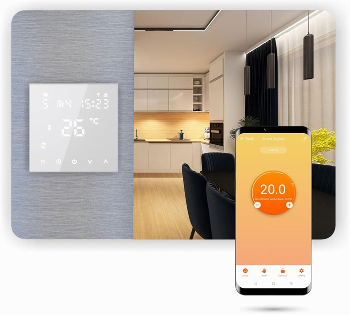 Automat-on Zigbee Thermostat Fussbodenheizung | Raumthermostat Fussbodenheizung PRO2 | Steuerung Wan