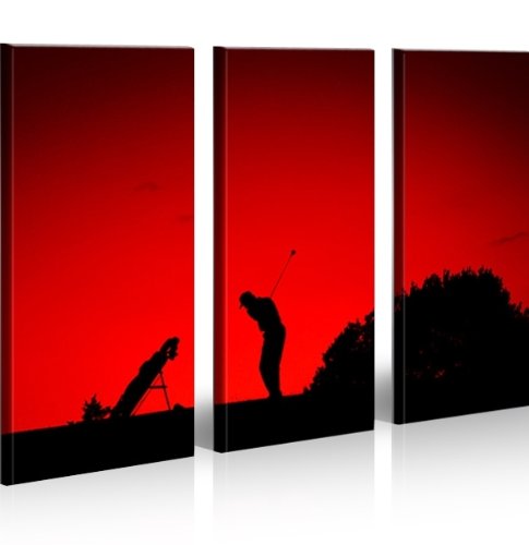 islandburner Bild Bilder auf Leinwand Golfing Golf Sport XXL Poster Leinwandbild Wandbild Dekoartike