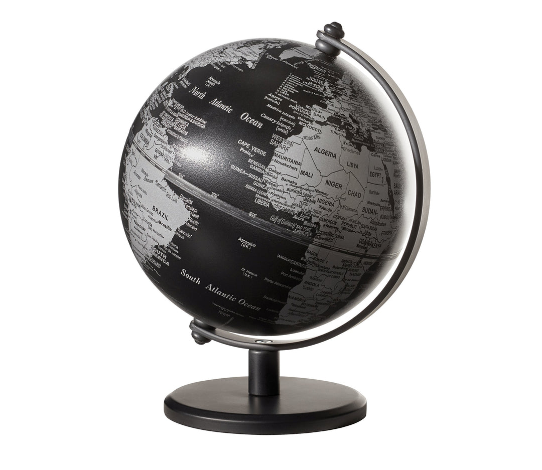 emform Mini-Globus Gagarin Matt Black, Metall & Kunststoff, 130 x 170 mm, Matt Black