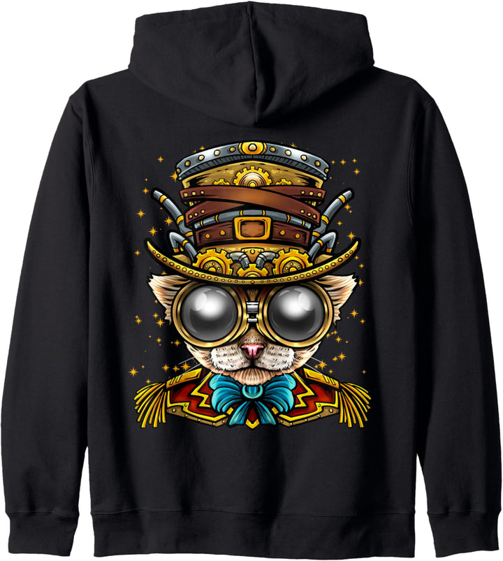 Steampunk Katze Kapuzenjacke