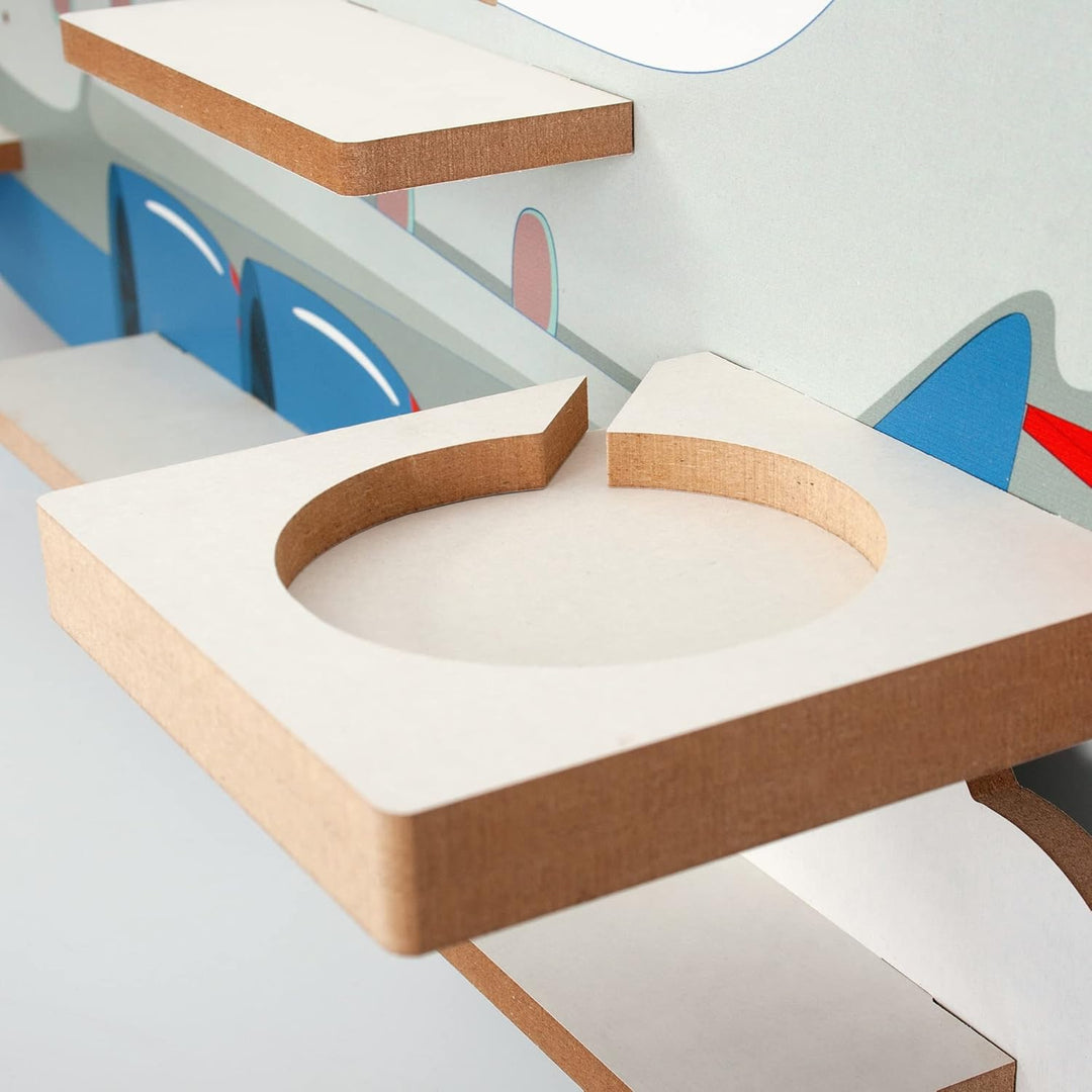 Regal „Flugzeug“ geeignet für Toniebox und Tonies inkl. 40 Metallplättchen für Flexible Befestigung