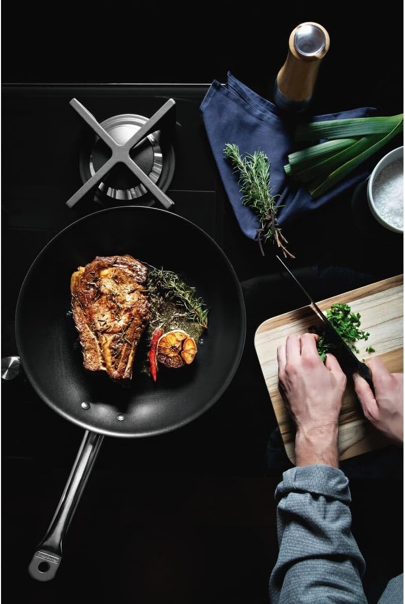 Tramontina Pfanne, Ø 30 cm, Edelstahl, antihaftbeschichtet, tiefe Bratpfanne, beschichtete Bratpfann