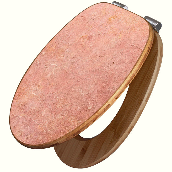 banjado Design WC Sitz Bambus Absenkautomatik 45,8x37,5cm - Toilettendeckel mit Absenkautomatik Holz