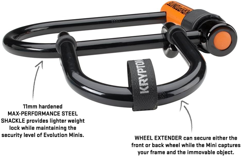 Kryptonite Messenger Mini+ Fahrradschloss inkl. Extender 2017 Kabel & Schlaufenkabel Krypto Flex 120