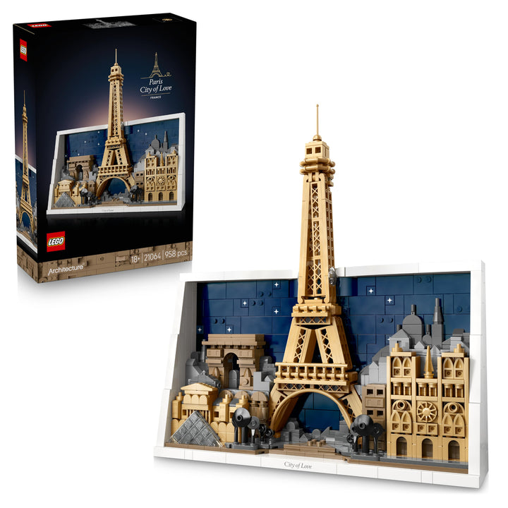 LEGO Architecture Paris – Stadt der Liebe 3D Puzzle - Wanddeko als Bastelset zum Bauen - DIY Set Erw