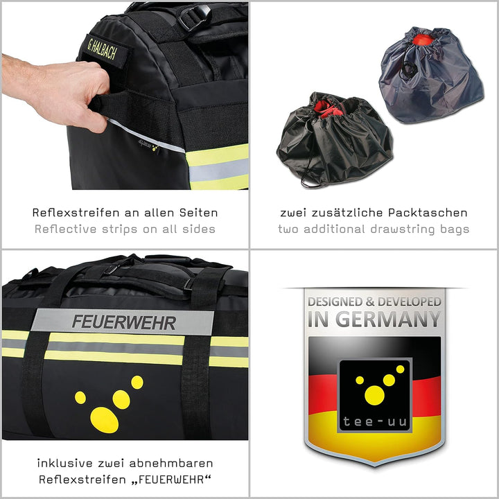 tee-uu BARRELBAG Bekleidungstasche (Verschiedene Varianten) | robuste Plane | ca. 75 L Volumen AB-in