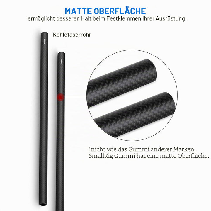 SMALLRIG DSLR Rigs 15mm Carbon Fiber Stangen - 30cm / 12inch (2 Stück) - 851 12 inch/ 30cm, 12 inch/