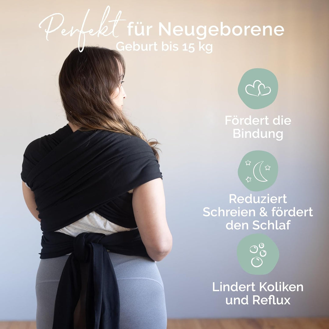 Boba Baby Tragetuch Neugeborene - Elastisches Tragetuch Baby Neugeboren - Baby Sling Tragetuch - Wei