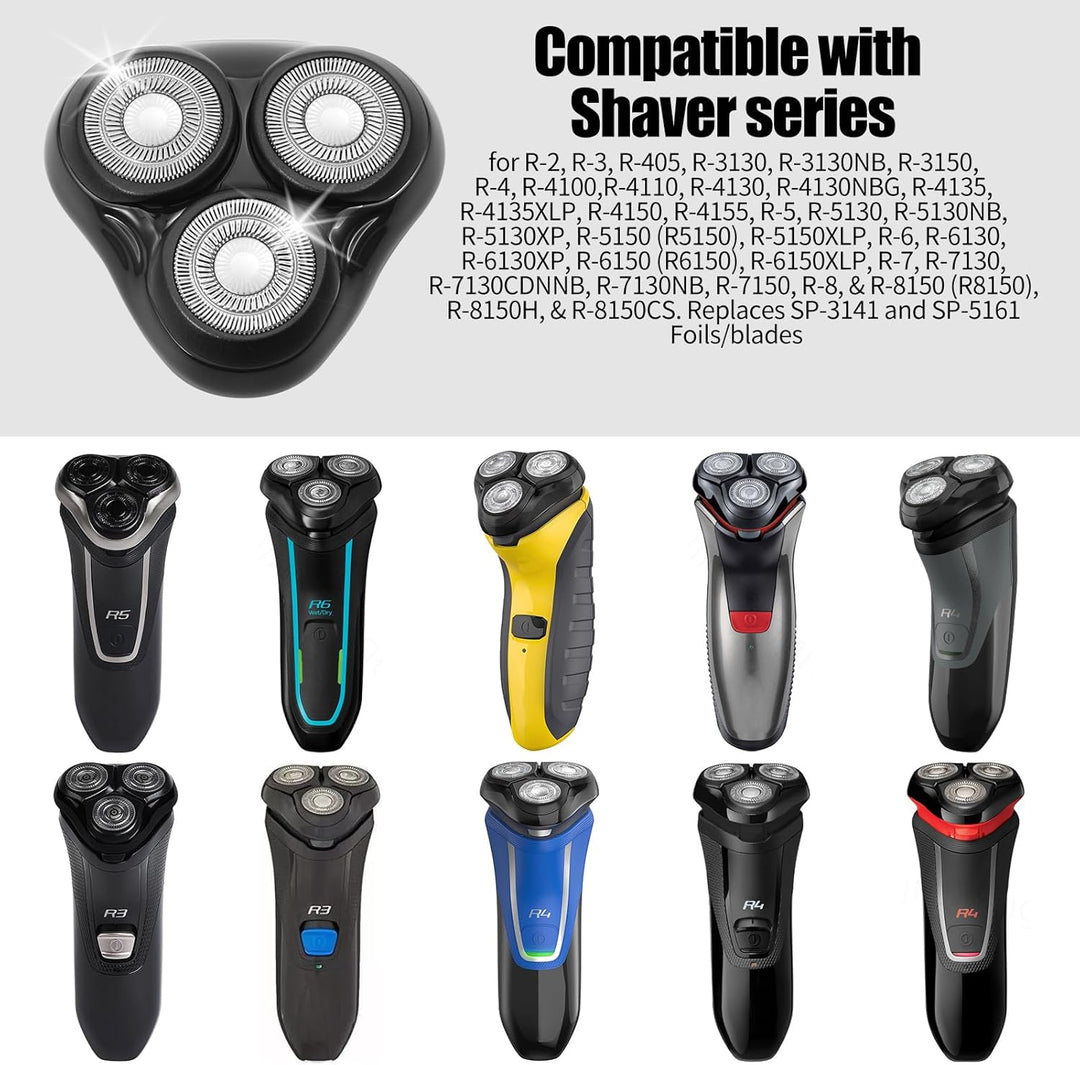 Universal Ersatz Rotierender Rasierkopf Kompatibel mit Remington Rasierer-Serie, für R3, R4, R5, R6,