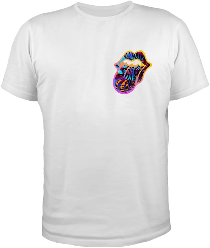 The Rolling Stones T-Shirt Sixty Gradient Text Logo Neu offiziell Herren Weiss, S Wei&#xDF;
