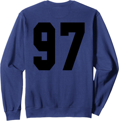 # 97 Team Sports Jersey Front & Back Number Player Fan Sweatshirt