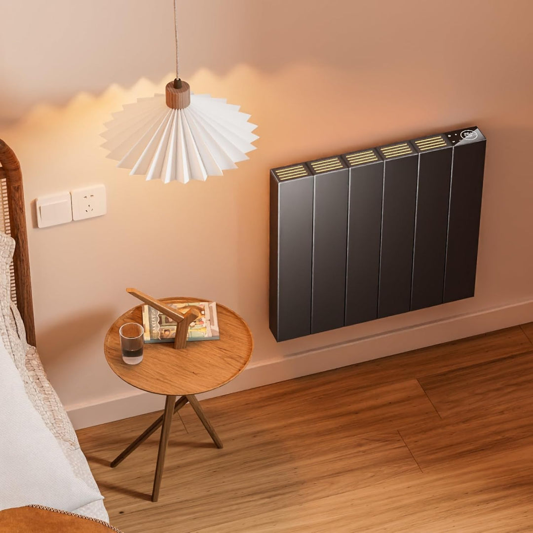 EMKE Konvektor-Heizung Elektroheizung Energiesparend Standgerät oder Wandmontag Anthrazit Elektrohei