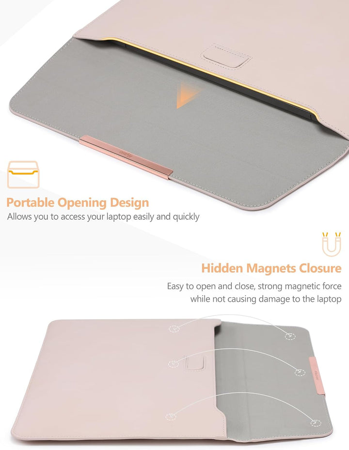 HYZUO 13 Zoll Laptop Hülle Tasche mit Ständer für MacBook Air 13 M5 A3449 M4 M3 M2 M1 2026-2018, Mac