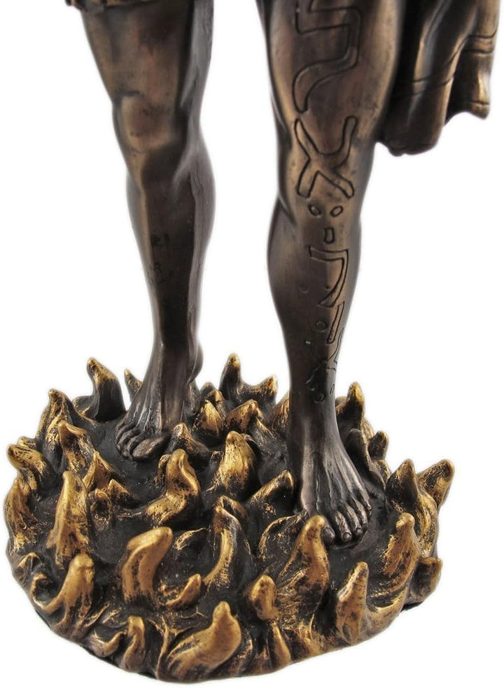 32,4 cm Erzengel Uriel mit Spear Religiöse Kunstharz Statue Figur