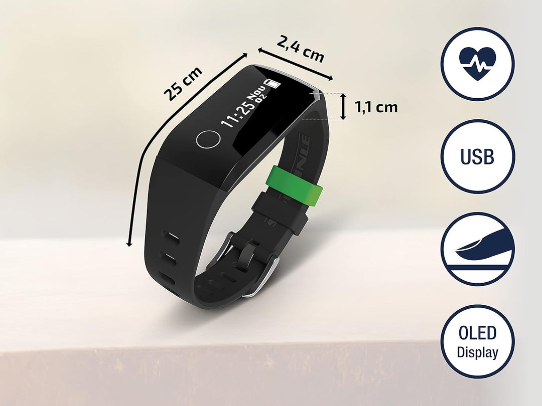 Soehnle Fitnesstracker Fit Connect 200 HR mit Bluetooth-Anbindung, Fitnessarmband mit bis zu 10 Tage
