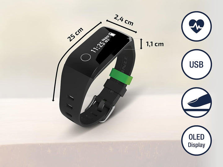 Soehnle Fitnesstracker Fit Connect 200 HR mit Bluetooth-Anbindung, Fitnessarmband mit bis zu 10 Tage