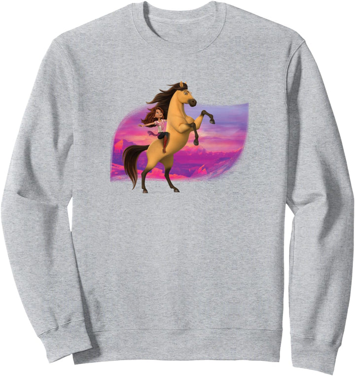 Spirit Ungezähmt - Geist und glücklicher Bergsonnenuntergang Sweatshirt