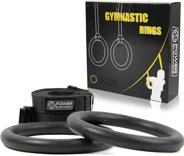POWER GUIDANCE Turnringe aus mit verstellbaren Schnallenriemen, gymnastikringe für Home Gym, Outdoor