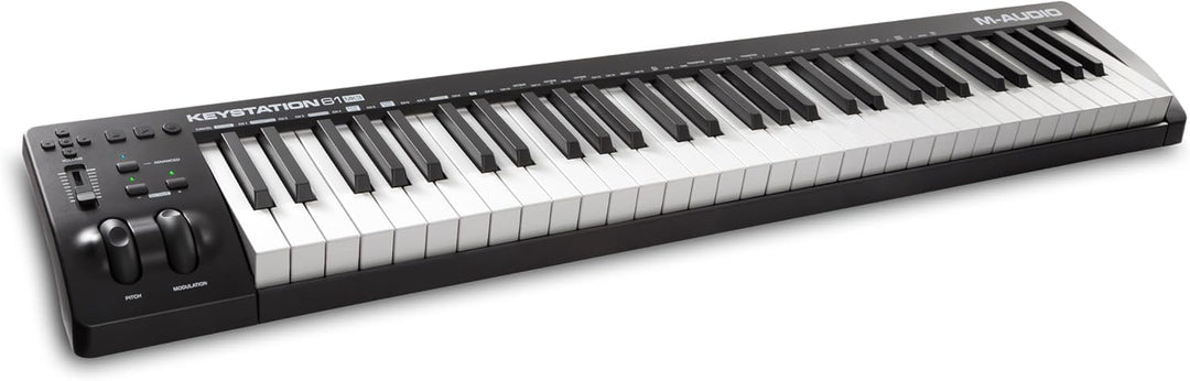 M-Audio Keystation 61 MKIII - Kompakter 61-Tasten MIDI Keyboard Controller mit zuweisbaren Reglern,