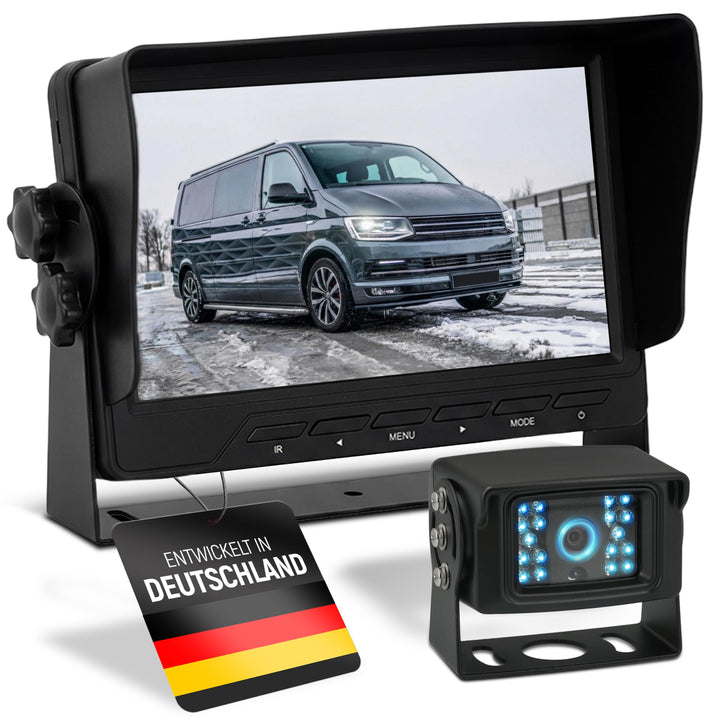 VSG24 Rückfahrkamera 7" Transporter-Set Transit inkl. Kamera, Monitor, Kabel - Wasserdicht Nachtsich